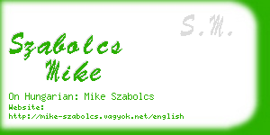 szabolcs mike business card